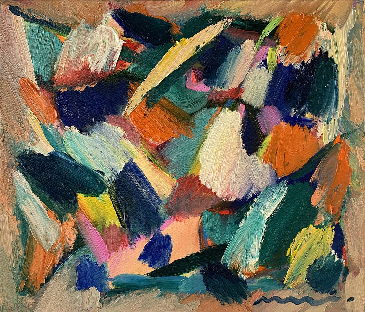 Composition I, Oil on Canvas, 35х41 cm. 2019