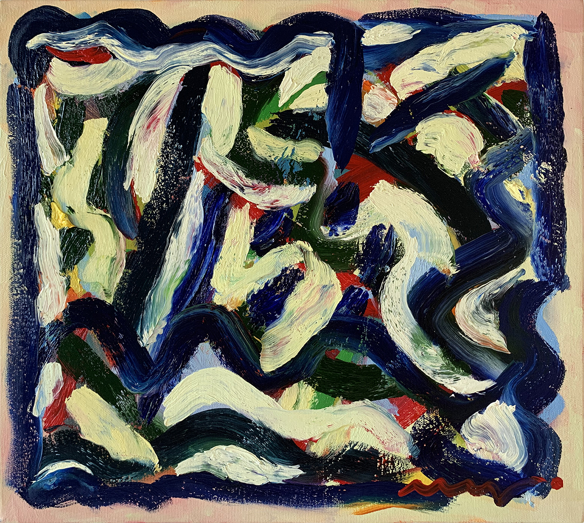Composition III, Oil on Canvas, 36х40 cm. 2019