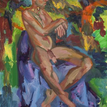 Seated Male Model, Oil on Canvas, 100x80 cm. 2019