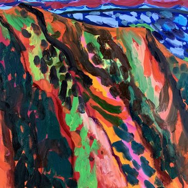 Waimea Canyon, Kauai, Hawaii, Acrilyc and Oil on Canvas, 70x105cm. 2016